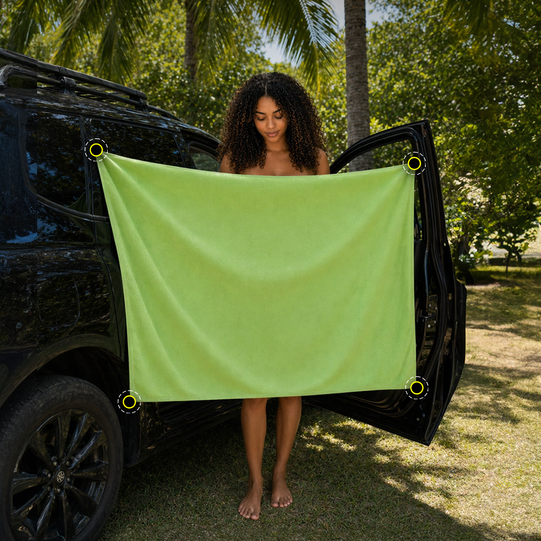 Serviette de plage aimantée